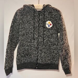 Pittsburgh Steelers Zip Hoodie - Bkack/grey - Size Small